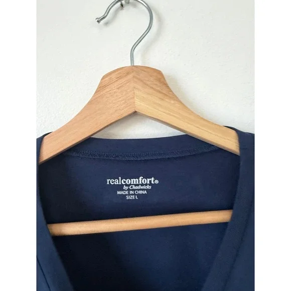 Real Comfort by Chadwick's Men's/Women's Crew Neck Tee – Midnight – Size Large - Picture 2 of 3